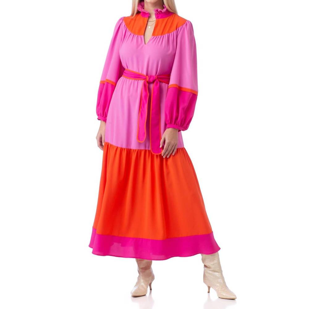 NEW CROSBY BY MOLLIE BURCH delphine dress in berry colorblock